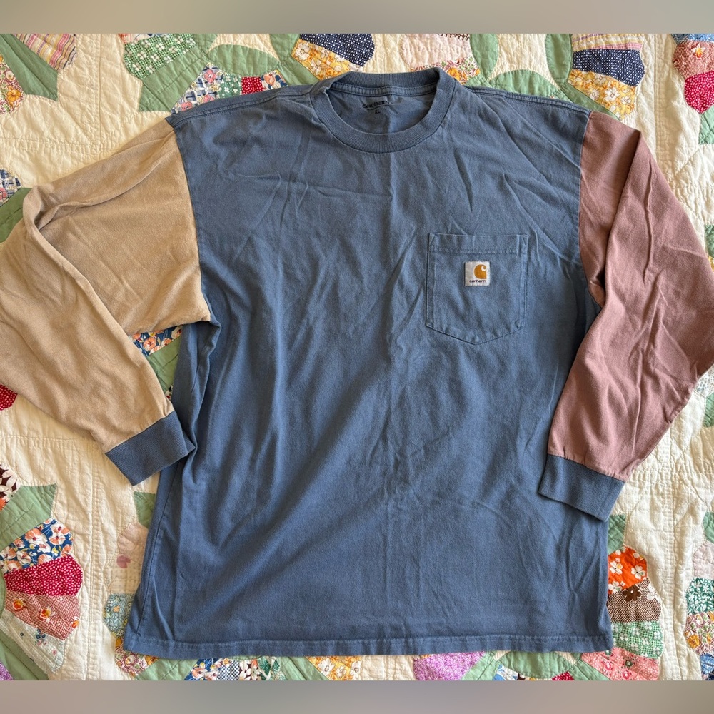 Carhartt WIP colorblocked LS tee